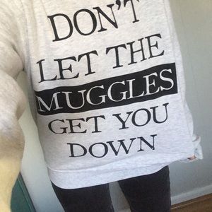 grey Harry Potter Muggle sweatshirt